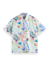 SCOTCH AND SODA Swan All Over Printed Compact Poplin Shirt at Gravity NYC